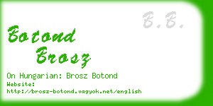botond brosz business card